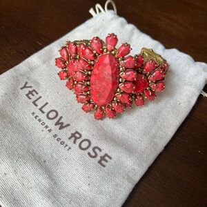 Kendra Scott Gold and Red Cuff Bracelet